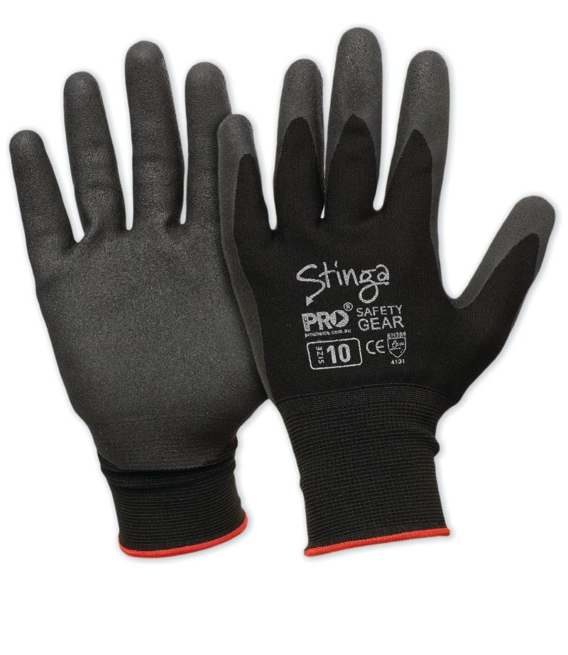 NPF10 Stinga pvc foam gloves L