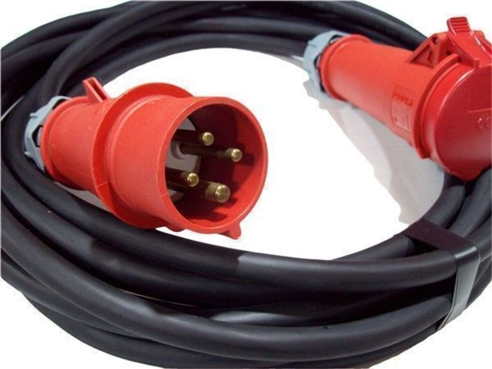 342F Extension Lead Three Phase 32Amp to 20m 4pin Ceeform Plugs