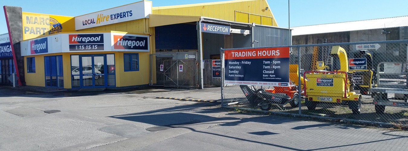 A photo of the outside of our Kapiti general hire branch
