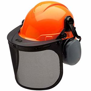 Hard Hat with Earmuffs & Visor