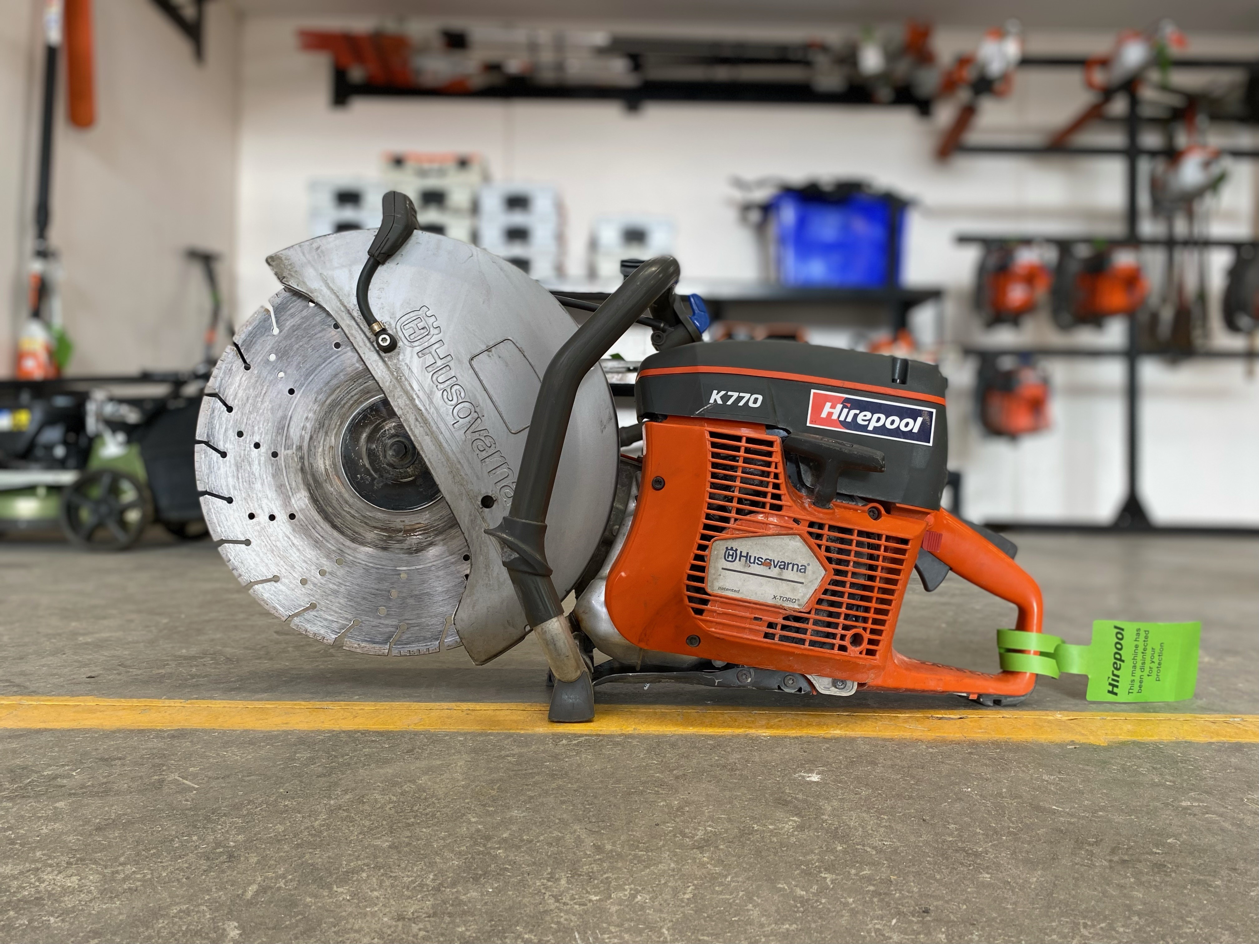 Petrol clearance concrete saw
